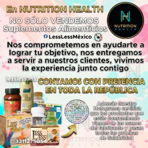 “En Nutrition Health no solo vendemos suplementos alimenticios, nos comprometemos en ayudarte a lograr tu objetivo, nos entregamos a servir a nuestros clientes, vivimos la experiencia junto contigo, contamos con presencia en toda la República Mexicana” podría ser: “Imagen de los suplementos de Nutrition Health con un texto que describe el compromiso de la empresa en ayudar a sus clientes a lograr sus objetivos y su presencia en toda la República Mexicana”.