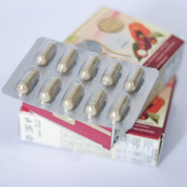 “Imagen de dos cajas del suplemento para perder peso Less Less, mostrando la presentación del producto en cápsulas”.